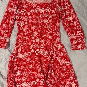 Red Snowflake Dress